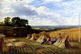 George Cole Snr Canvas Paintings - Harvest Field